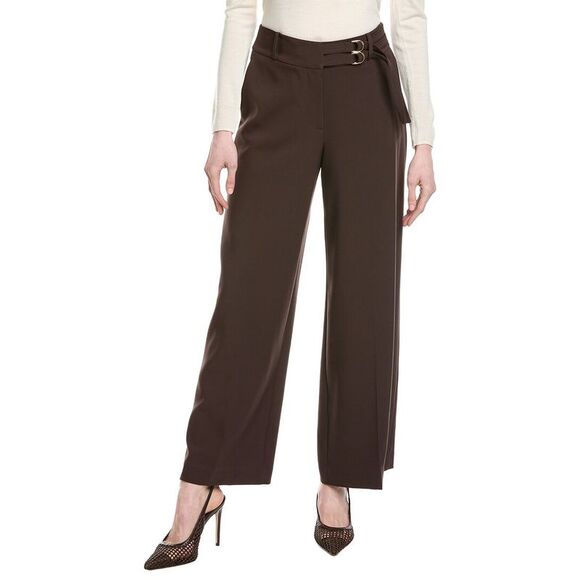 Elie Tahari WomensStraight Leg Pant Brown